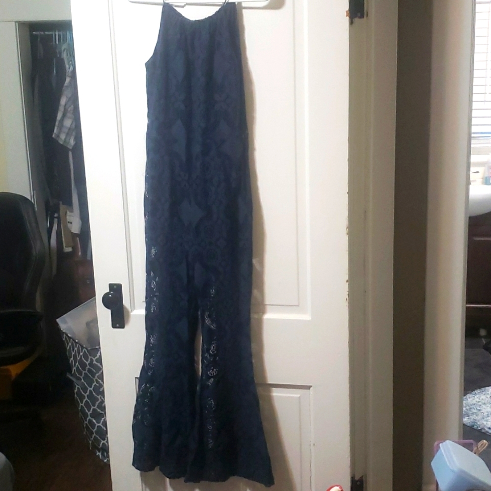 Bell Bottom Lace Jumpsuit